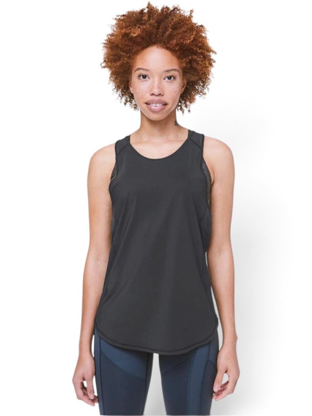 Lululemon Sculpt Tank II in Black Scoop Neck